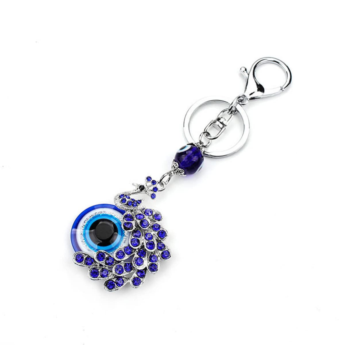 LIFKOME Peacock Evil Eye Schlüsselanhänger Robust und Multifunktionales Design als Schlüssel oder Hängeornament Kreative für Taschen und Schlüsselbunde
