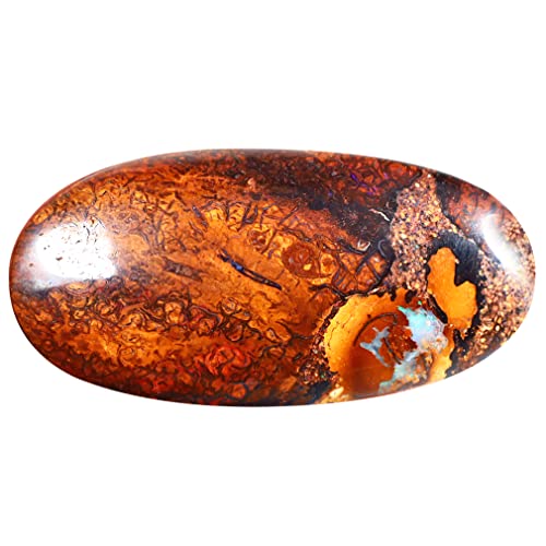 Opale boulder d'Australie 17.45 ct, pierre fine multicolore naturelle taillée en forme libre