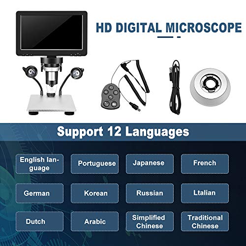 GJrafts LCD Microscopio Digitale Schermo da 7, HD...