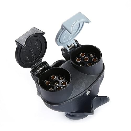 ETUKER Trailer Socket Converter 12V (2 in 1) 13 to 7 Pin Adapter Waterproof