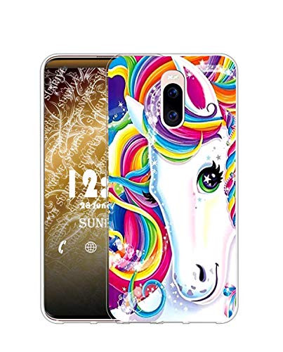 Sunrive Funda Compatible con Meizu M6 Note, Silicona Slim Fit Gel Transparente Carcasa Case Bumper de Impactos y Anti-Arañazos Espalda Cover(Q Unicornio 2)