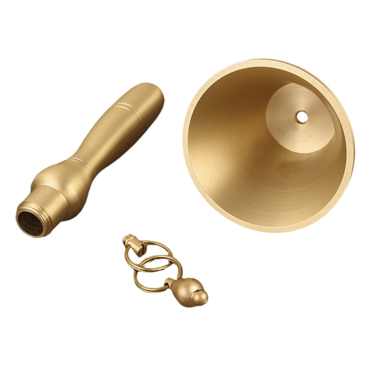 ERINGOGO School Hand Bell Copper Reception Bell with Comfortable Grip Vintage Style Service Bell for Parties Restaurants Events Loud Sound for Attention