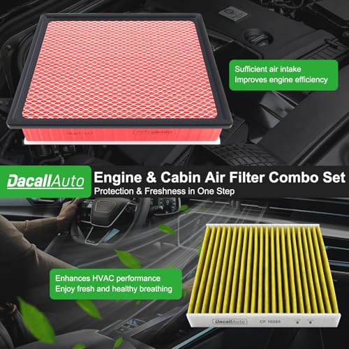 Image of Cabin and Engine Air Filter Combo for Toyota Tundra (14-21),Sequoia (14-22) | For Tundra (2014-2021)5.7L / (2014-2019)4.6L, Sequoia 5.7L(2014-2022), NOT FOR Tundra V6‑4.0L(2014), Replace CA11895, CF10285