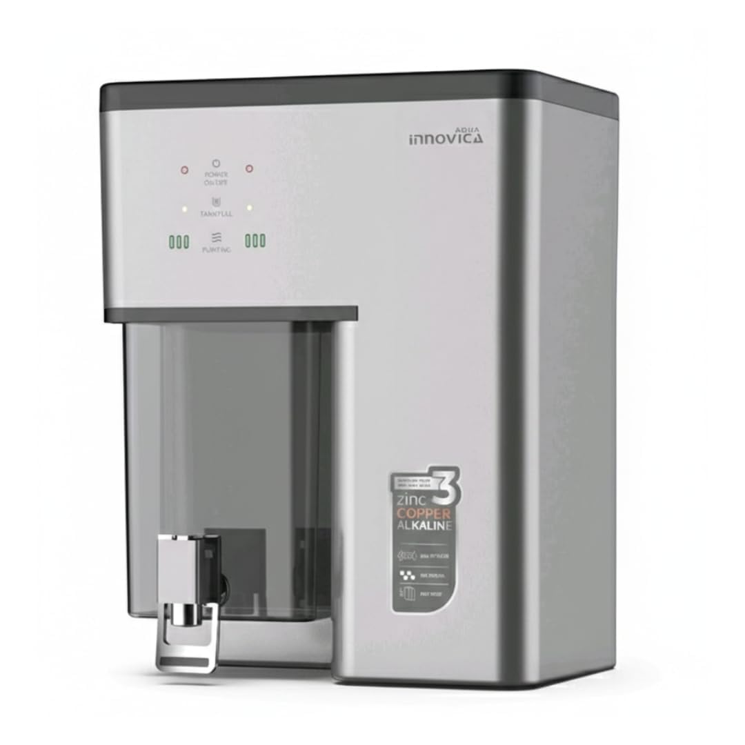 Aqua Innovica RO Water Purifier with RO + UV + UF | Active Copper & Alkaline Technology | 9-Stage Purification | 10L Storage | 12 LPH | Wall Mount | Grey-image-34