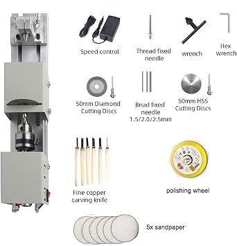 Mini Lathe Machine 12V-24VDC 96W Mini Wood Lathe Milling Accessories for DIY Woodworking Wood Drill Rotary Tool (Group 2)