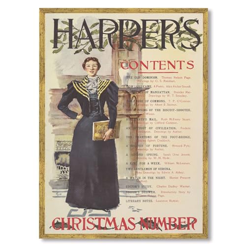 Vintage Framed Victorian Lady Portrait Wall Art Canvas Print Oil