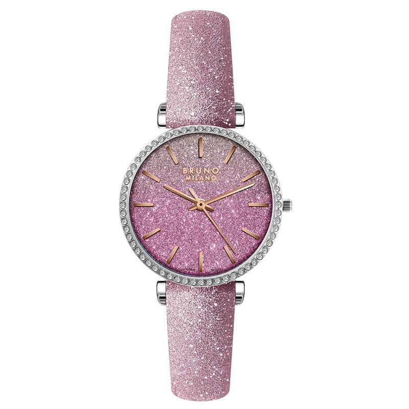 Image of BRUNO MILANO Fashion Forward Diamond Studded Bezel Watch with Added Sparkle for Women and Girls