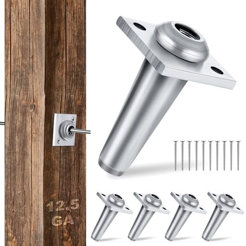 Lanties 5 Pcs Anchor Wire Vise with Screws Grape Trellis Anchor Vise for Tightening 12-13 Gauge Wire to Build Trellises, Vineyards, Fences and Arbors
