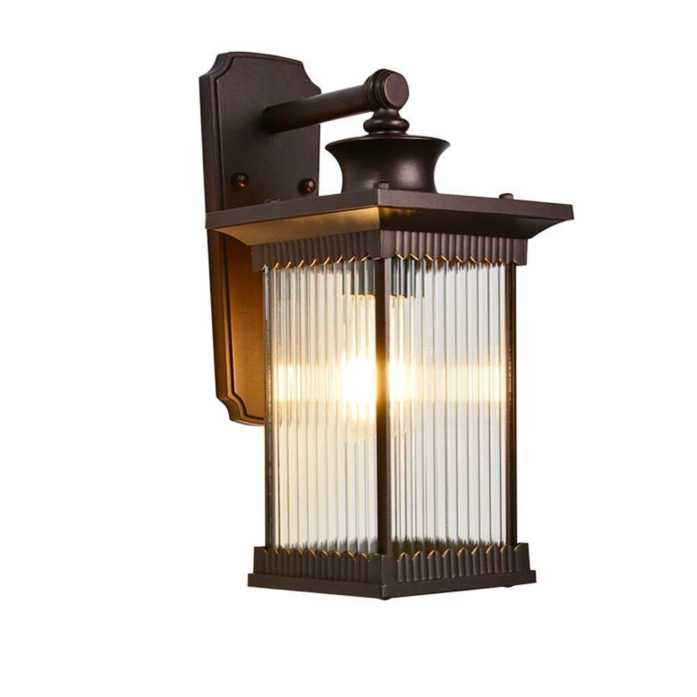 Lanterne murale vintage E27 en verre pour illuminer votre cour et terrasse