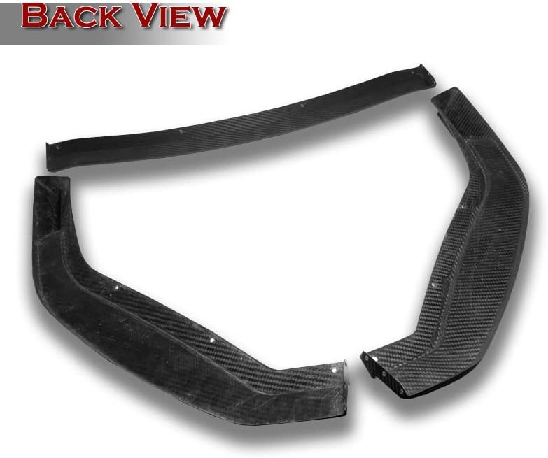 HYPERSPEED Real Carbon Fiber Front Bumper Spoiler Lip 3PCS V2-Style Fit for 2016 2017 2018 2019 Lexus GS-Series, Auto Exterior Accessories, Car Mods Replacement Assembly, Air Chin Body Kit Splitter