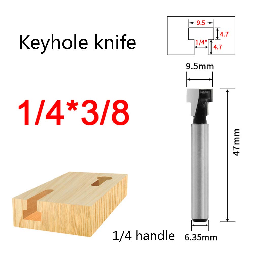 3 pz 1/4 di pollice 6 mm Shank per T Slot Router Bit Hex Bolt per Foro Chiave Bit Fresatura