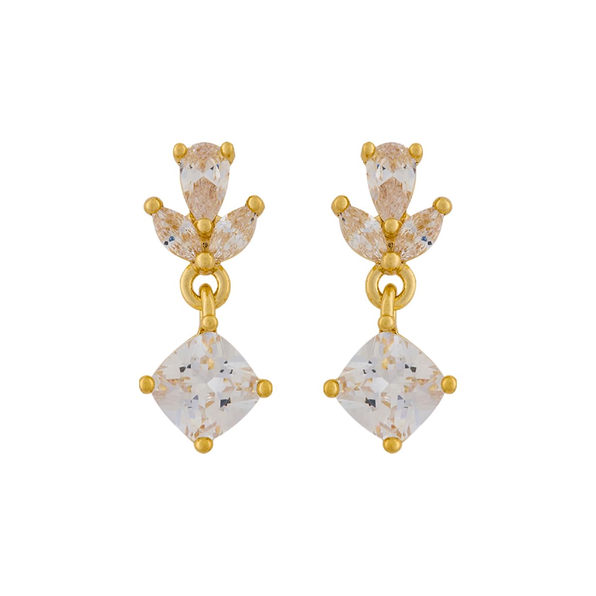 kushal's Fashion Jewellery White Gold Plated Trendy Zircon Hanging Earrings for Women | Casual, Party & Occasion Wear-picture-42
