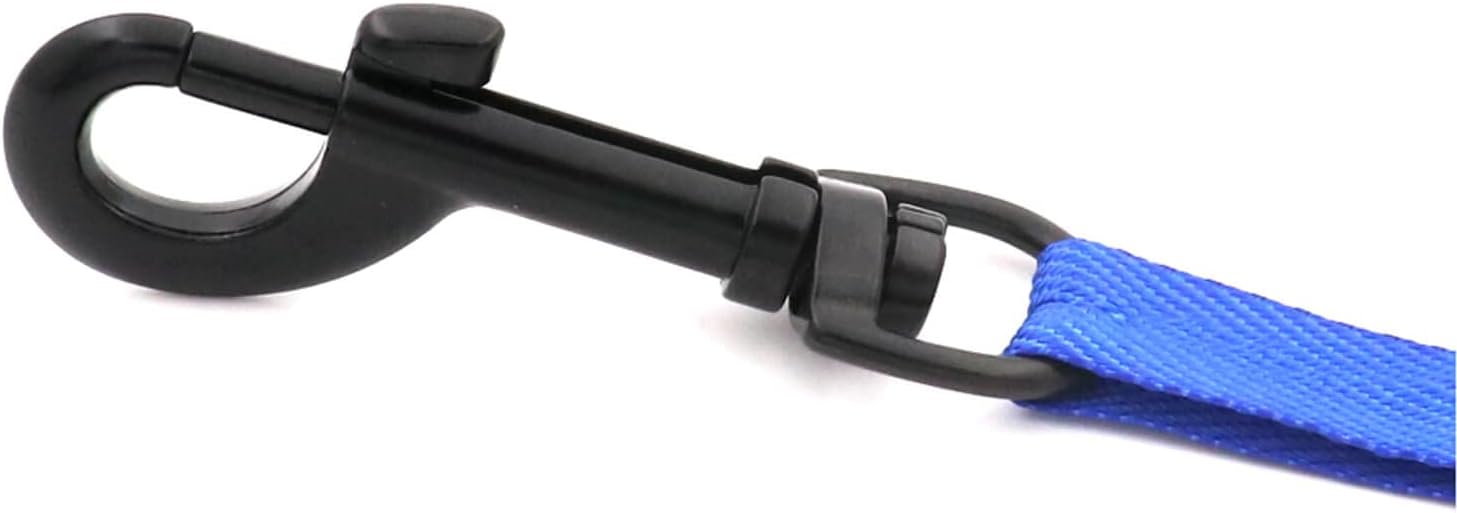 BIKICOCO 3/5'' Swivel Bolt Snap Hook Lobster Claw Clasp Trigger Spring Loaded Clip, D-Ring Ended, Black - Pack of 20