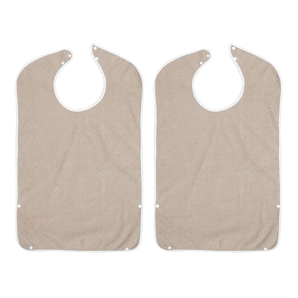 Beaupretty Baberos Día del Padre para Reutilizables Adultos Mayores de Fibra de Bambú, Impermeables Fáciles de Poner, 2 Piezas