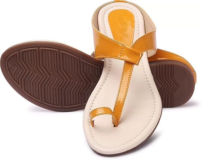 Women’s Stylish Toe Ring Thong Sandals | Casual Flat Slip-On Footwear | Comfortable Ethnic & Western Sandals for Women and Girls-image-37