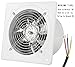 Aydomer 8 inch Exhaust Fan Wall Mounted Garage Ventilation Fan,500CFM Metal Attic Exhaust Fan Basement Extractor Fans with Backdraft Damper for Home Office Commercial Use(78W 110V 、White)