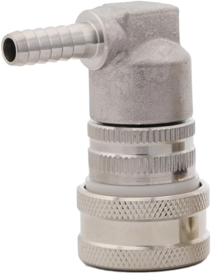 Stainless Steel Ball Lock Disconnect Homebrew Corny Keg Connector Gas/Liquid 1/4"Barb & 1/4"MFL Brand New(Gas Barb)
