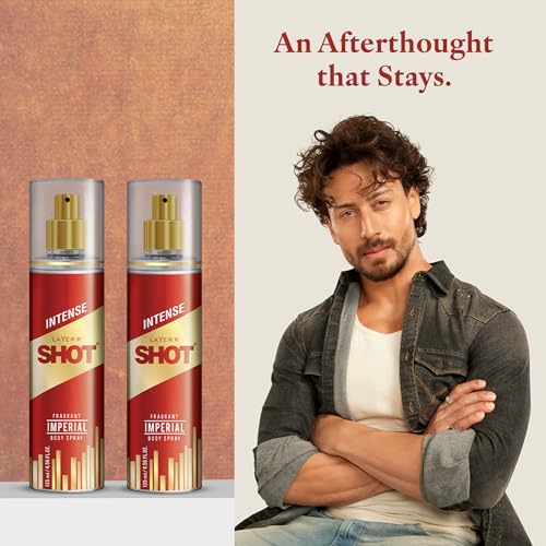 Image of Layer'r Shot Imperial Fragrant Body Spray for Men 2 x135ml Each | Long Lasting & Skin-Friendly Premium Fragrance | Perfect for Body & Clothes | Ideal For Daily Use | Ideal Gift For Men