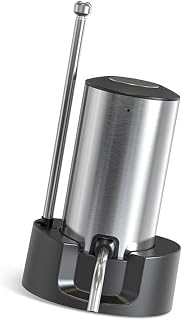 JUYAXIN Dispensador de vino eléctrico recargable y aireador para servir vino de acero inoxidable, oxidador automático
