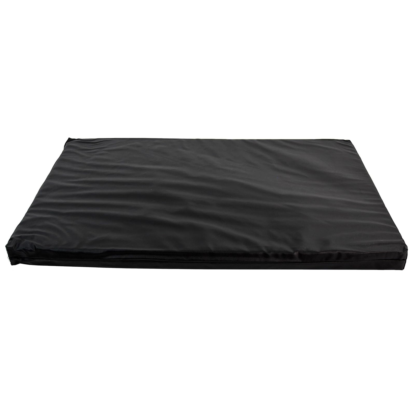 Actiaspet Heavy Duty Waterproof Dog Crate Bed with Hard Wearing 1000D Polyester Faux Leather Outer (Black, Large)