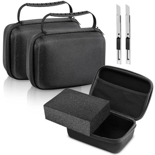 Relaxweex 2 Sets Estuche Rígido con Espuma Personalizable 11x7.8x4.3 Inch