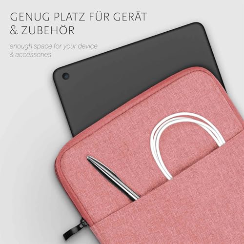 Pochette iPad Pro 11 M4 moex rose en fibre polyester zippée