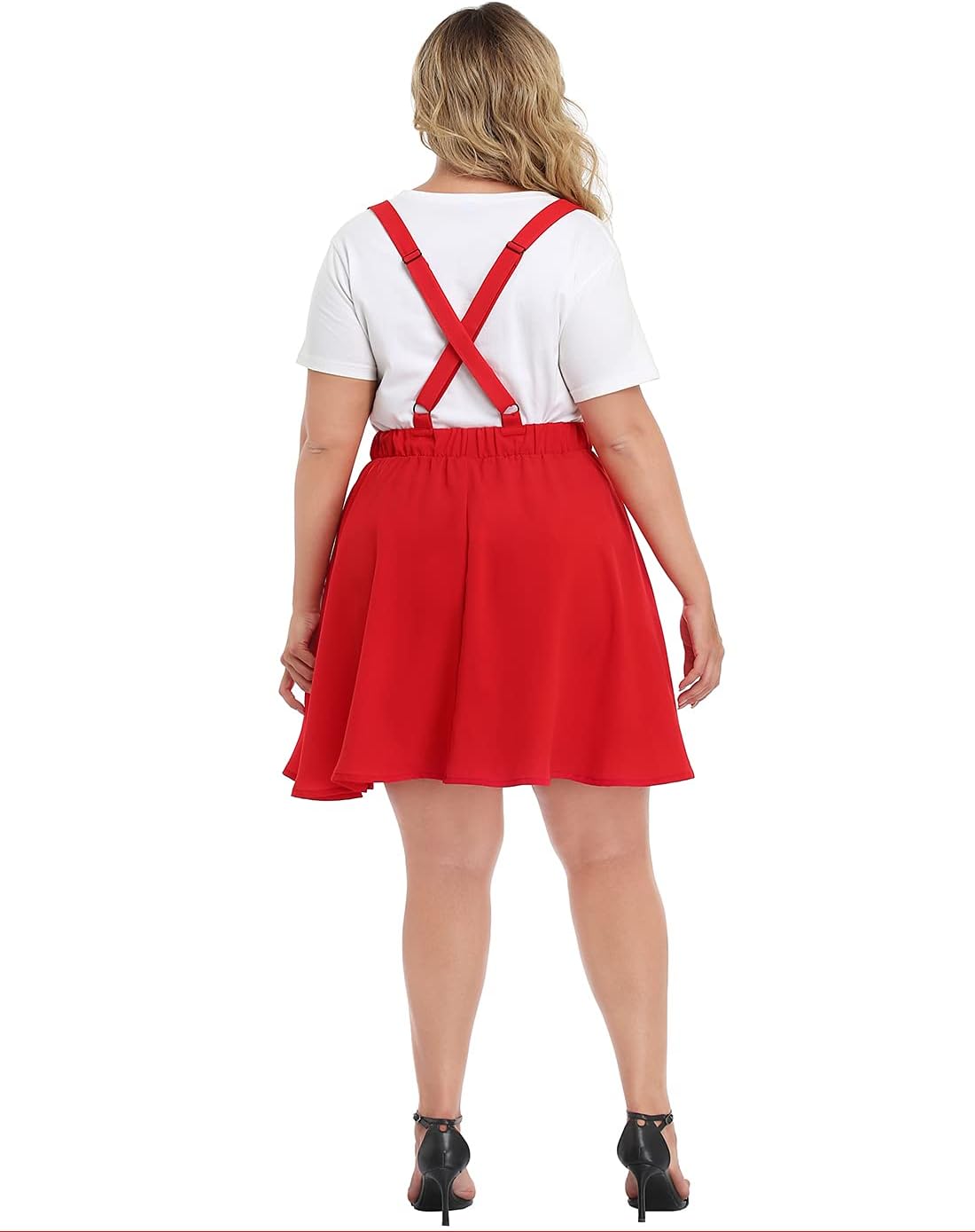 HDE Plus Size Elastic Waist Suspender Skirt Togo Ubuy