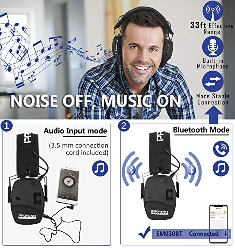 PROHEAR Electronic Safety Earmuffs for Shooting, Adult Ear Defenders for Shotgun Range, Active Noise Reduction and Sound Amplification Hearing Protector for Hunting
