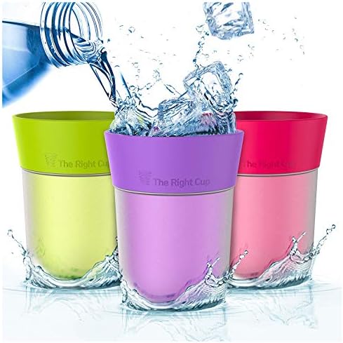Flavored Water cup | Drink aromatic water and fewer beverages | For kids, women, men, weight loss | Kitchen gift idea | Reusable plastic | tumbler cold water | Sugar free, BPA free By The Right Cup