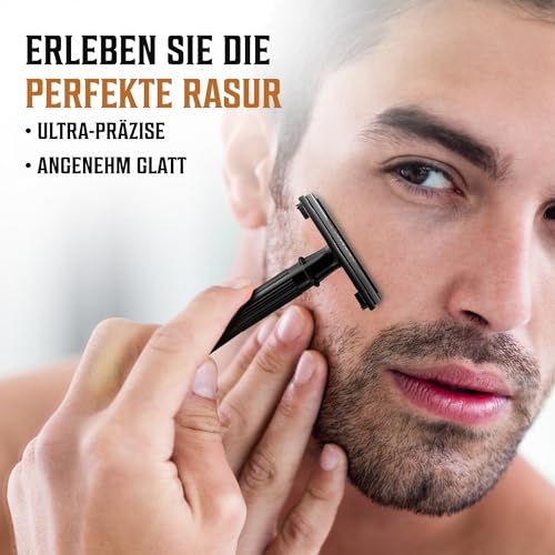 oppelschneidige Rasierklingen, 100 Stück, für Herren, Sicherheitsrasierklingen für Rasieren, Platin, japanischer Edelstahl – Ansicht 6