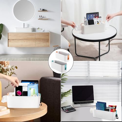 Bettablage Zum Einhängen, 2 Stück Bett Organizer Zum Einhängen, Bett Organizer, Nachttisch Bett Bettablage Betttasche Boxen mit 2 Abnehmbarer Haken, Hängebett Organizer Aufbewahrungskorb, für Büro