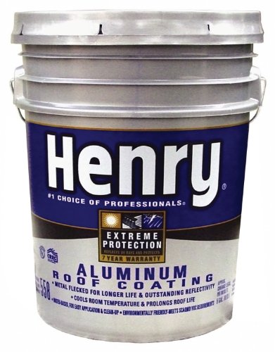 HENRY HE558178 Aluminum Roof Coating, 5 Gallon, Silver