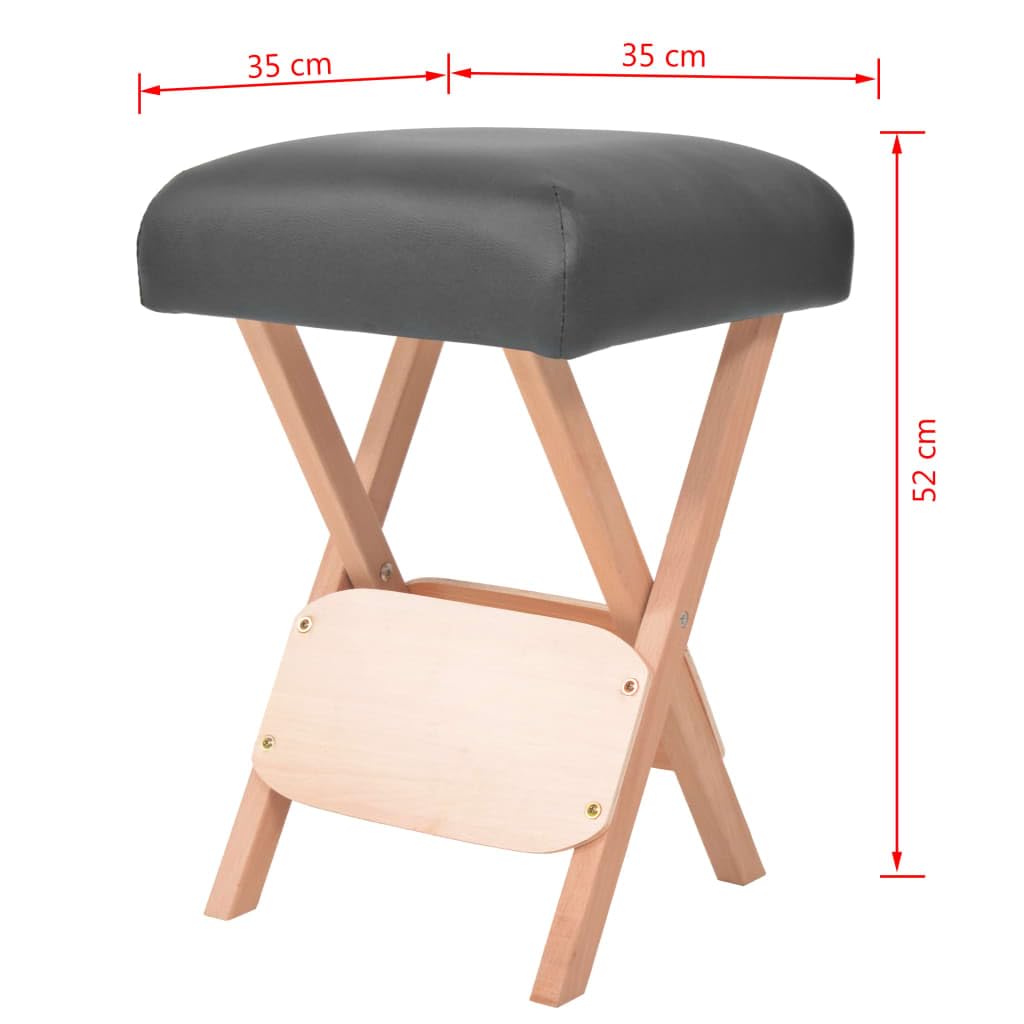 Generisch Massage-Klapphocker 12 cm Dicker Sitz Schwarz,Gesundheit & Schönheit,Körperpflege,Massage & Entspannung,Massagestühle,3.05KG,110149