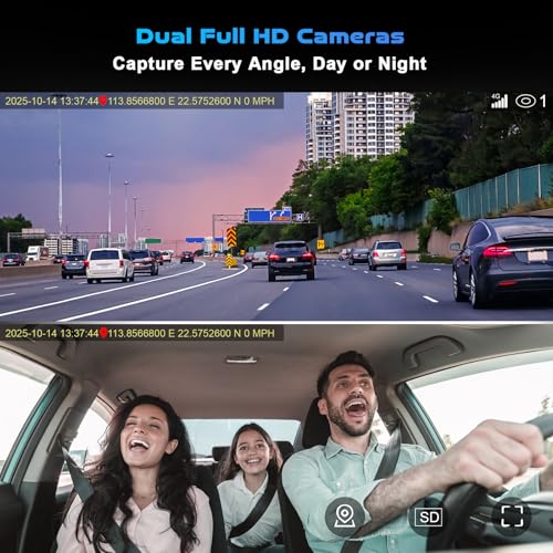 Car Security Camera for Vandalism Surveillance, 4G LTE Dash Camera with Remote View, Dual 2K Front and Inside Cam with GPS Tracking, Radar Detect, G-Sensor, OBD Power, Dual Dash Cam for 24/7 Parking - Image 5