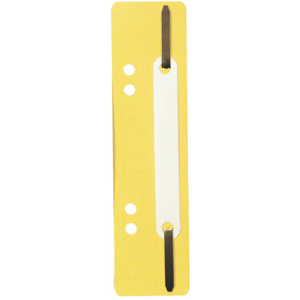 Exacompta - Ref 426004B - Fasteners for Punched Documents - 60mm & 80mm Perforations, Plastic - Suitable for Use With Ring Binders & Lever Arch Files - Yellow (Pack of 250)