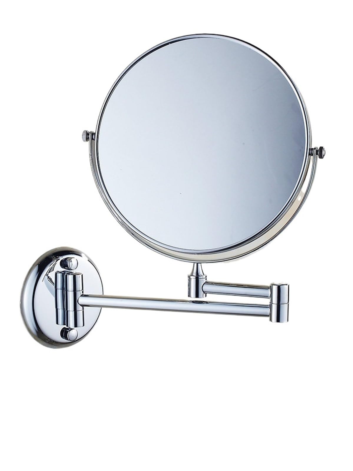 KTMBOHU Bathroom Double-sided Magnifying Makeup Mirror Bathroom Wall-mounted Mirror Telescopic Folding Mirror Without Punching 8 Inches 3 Times