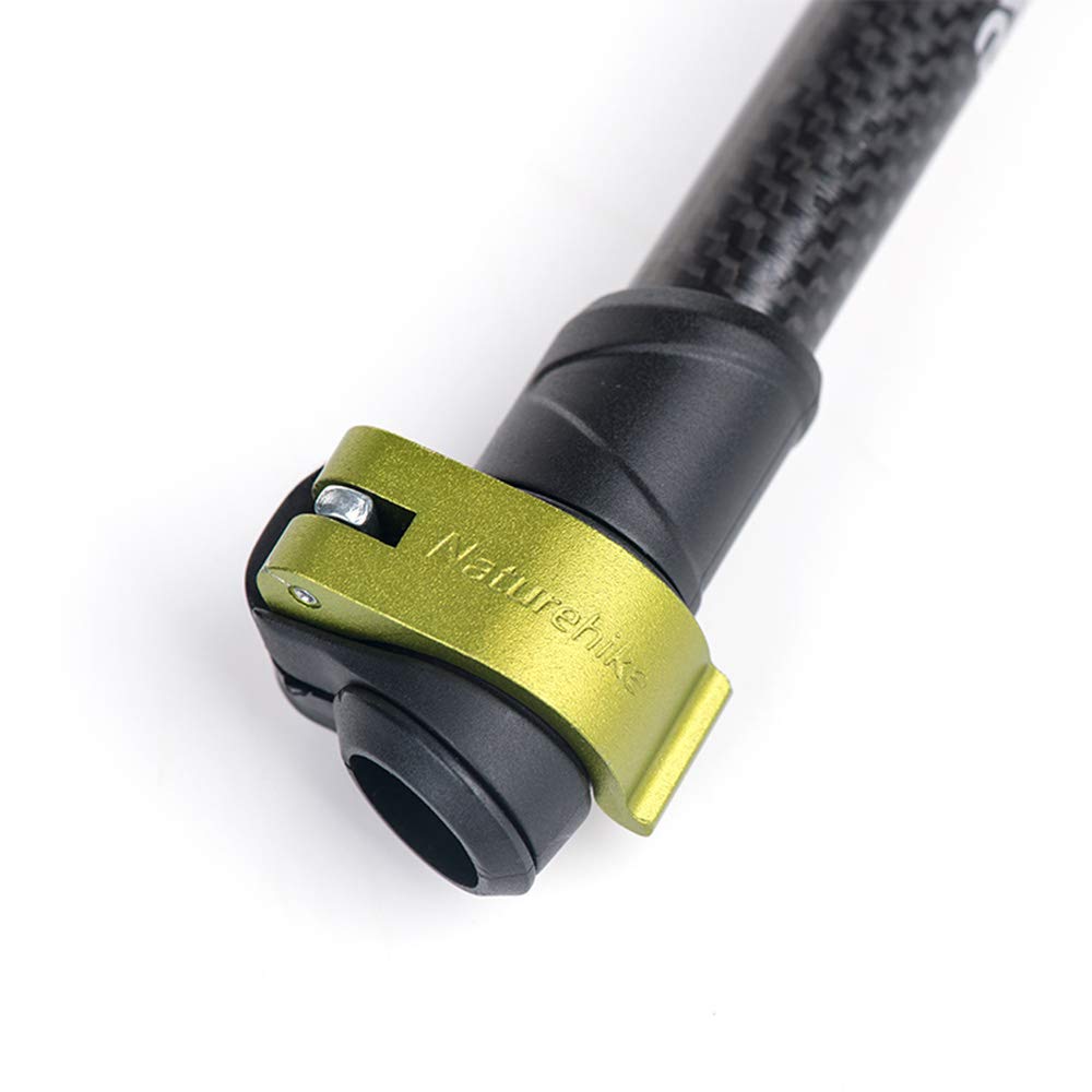 GSP Bastones para Caminar Fibra de Carbono Barras de Alpinismo Plegables para Exteriores, ultraligeras, telescópicas, Cinco Bastones para Caminar Motos de Escalada de montaña,Green