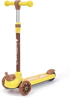ZZL Stunt Scooters Toddler Scooter 3 Adjustable Height Lightweight Design Kick Scooter PU Flashing Wheels Extra-Wide for Kids Ages 2-8 Kickboard (Color : Yellow)