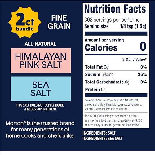 Sal Morton's fina y sal rosa del Himalaya fina, pack de 2 miniatura 2