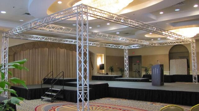 Generic Stage Skirt, Black Stage Skirting Shirred Pleat, Any Length and Height (24ft Lenght x 24"" Height)4