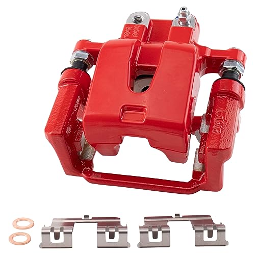 Image of TRQ Performance Rear Driver and Passenger Side Brake Caliper Set Caliper Brackets Compatible with 05-09 Chrysler 300 Touring RWD 13-18 Chrysler 300 V6 3.6L RWD