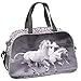 Produktbild UNIVERSAL Tasche 40x25x13 cm - Motiv Pferde - GRAU/ROSA