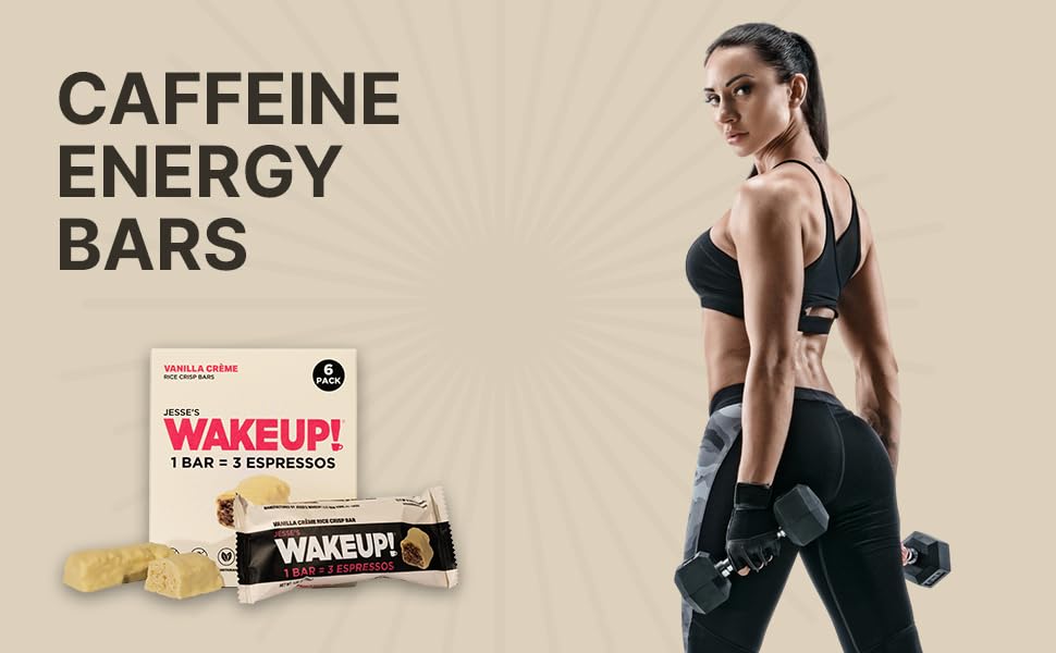 Image of WAKE UP! Caffeinated Protein Bars - VALUE PACK - 6 Cartons (36 Bars) 3 Vanilla Creme & 3 Mint Chocolate Proprietary Blend with 350mg Caffeine (1 Bar = 3 Espressos) Boosts Focus & Clarity - Gluten-Free, Vegetarian, Kosher