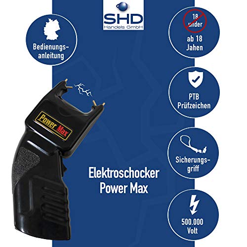 SHD: Elektroschocker mit 500.000 Volt | Powermax - mit PTB Zulassung zur Tierabwehr