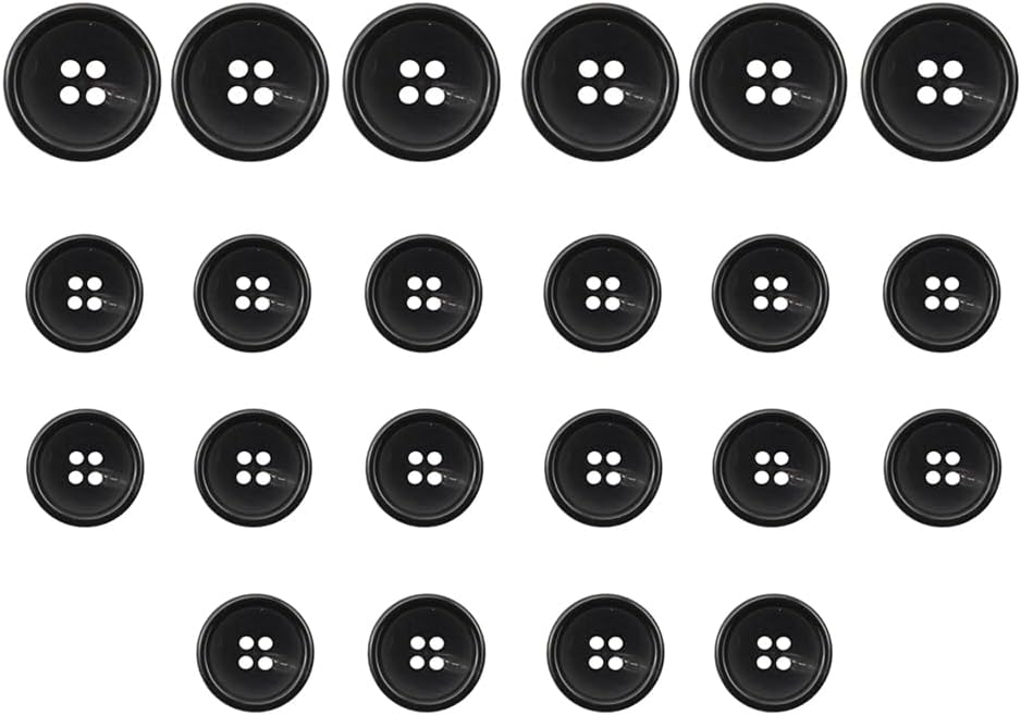 22 Pieces Natural Real Horn Buttons Set for Blazer and Suit, 20mm 15mm Genuine Buffalo Buttons for Men Women's Jacket Sport Coat Uniforms (Light Brown)
