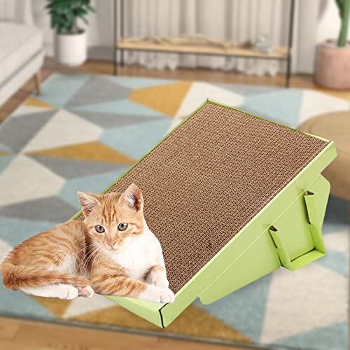 SM SunniMix Escorregador de almofada de arranhador de papel ondulado, brinquedo interativo, prancha