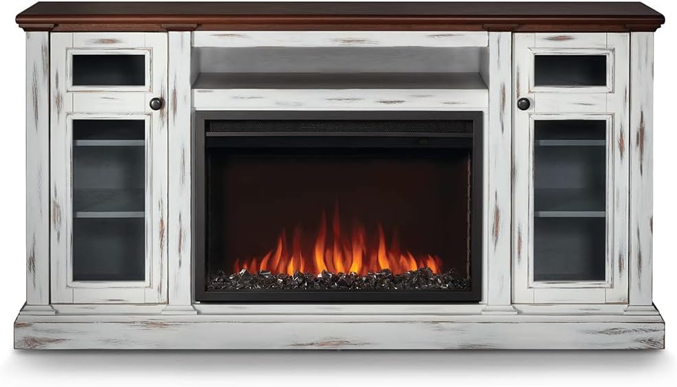 Napoleon Charlotte Electric Fireplace TV Stand with 30-Inch Cineview Firebox (NEFP30-3820AW)