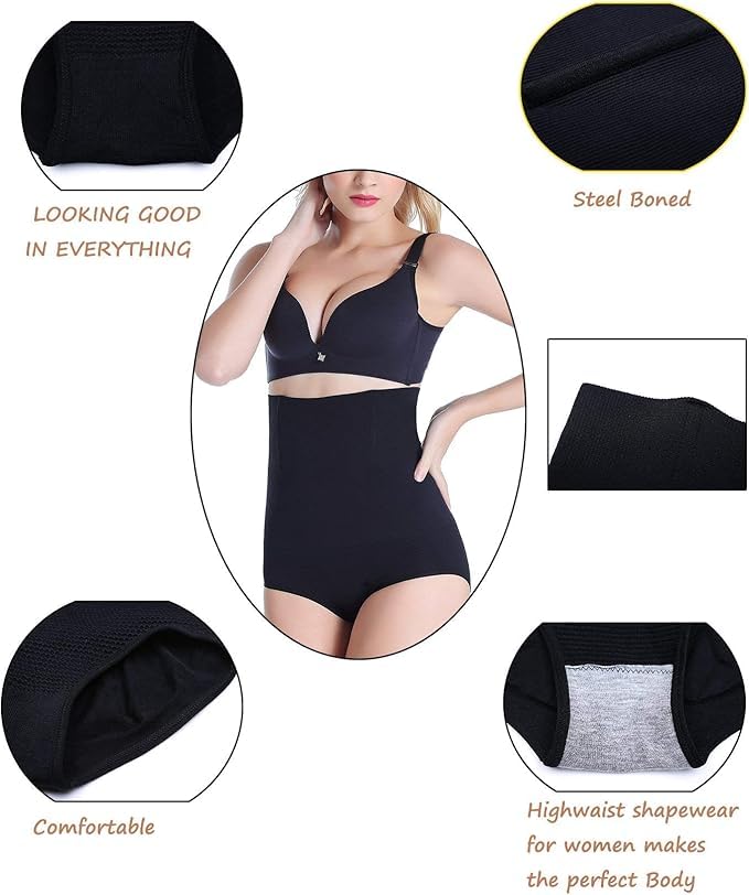Image of Enclave High Waist Shapewear for Women | Tummy Control Body Shaper Panty | Seamless Butt Lifter Compression Briefs | Invisible Slimming Shapewearr