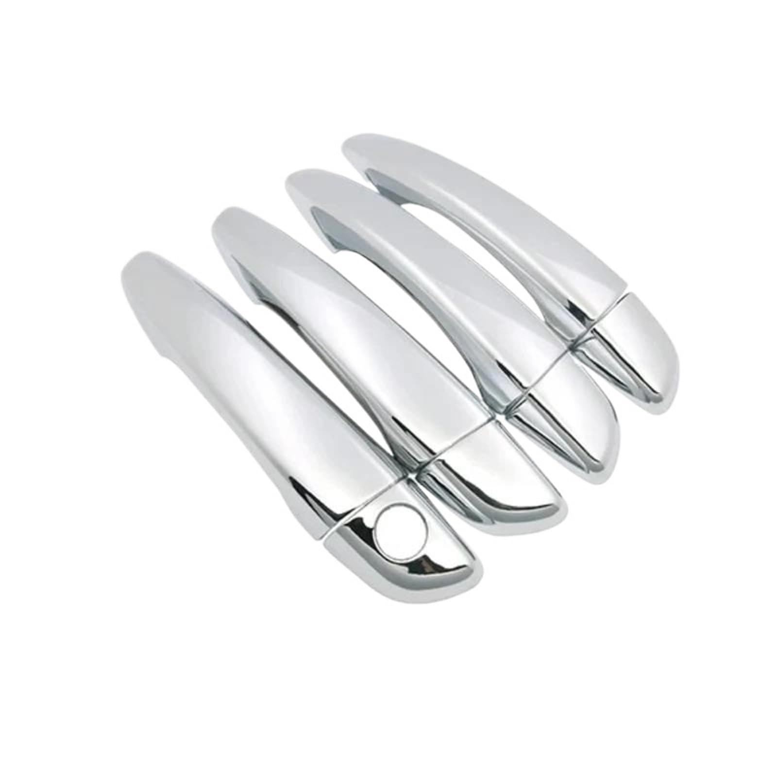 ATGCBCAUF Chrome Car Door Handle Cover Stickers for Citroen C4 for Cactus 2014 2015 2016 2017 2018 2019 2020 2021 2022 Car Exterior Door Handles(4Handle 1 Keyhole)