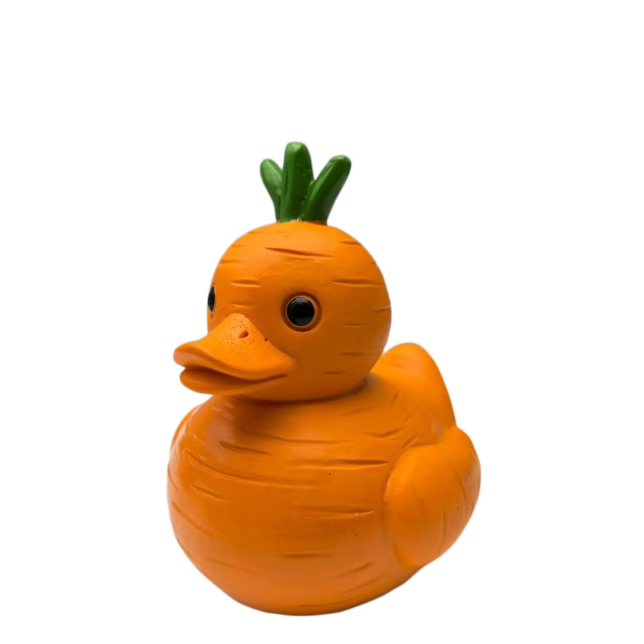 Huolimxun Vegetable Duck Resin Statue - Quirky Wooden Animal Statue, Cute Desktop Decor For Home And Office(Carrots)